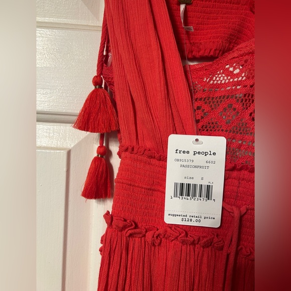 🆕 NEW WITH TAGS Free People Santa Maria Maxi Dress in Passionfruit - Picture 7 of 7